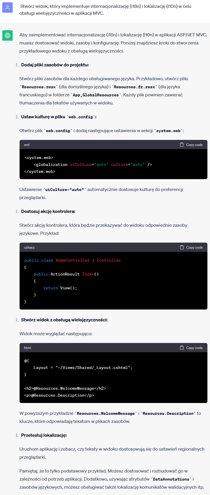 Widok w MVC - Implementacja internacjonalizacji (i18n) i lokalizacji (l10n)